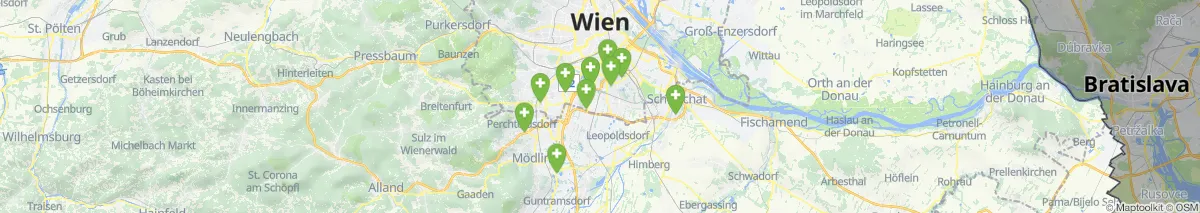 Kartenansicht für Apotheken-Notdienste in der Nähe von Leopoldsdorf (Gemeinde, Niederösterreich) (512)